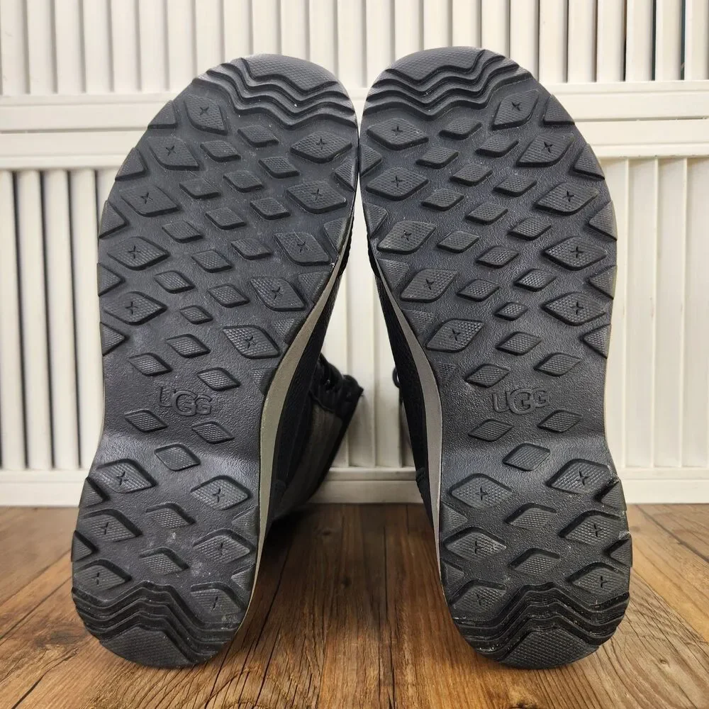 UGG Adirondack III Snow Boots Women's 8 Black Rubber Waterproof Shearling Lined